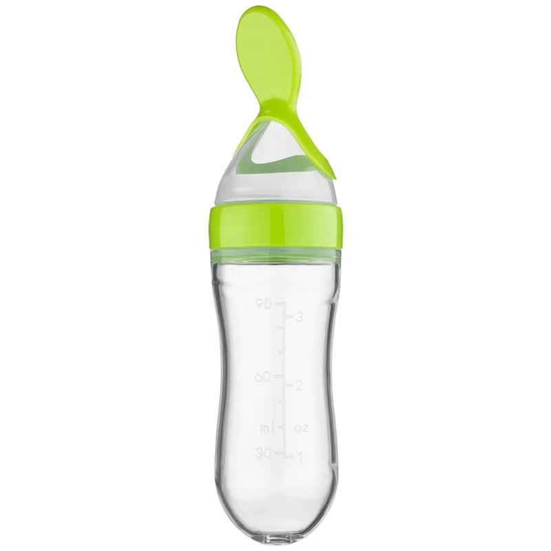 Baby Silicone Squeeze Spoon Feeder