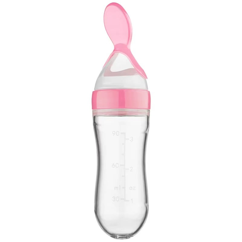 Baby Silicone Squeeze Spoon Feeder