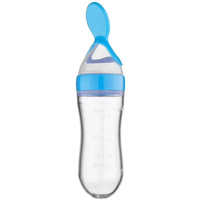 Baby Silicone Squeeze Spoon Feeder