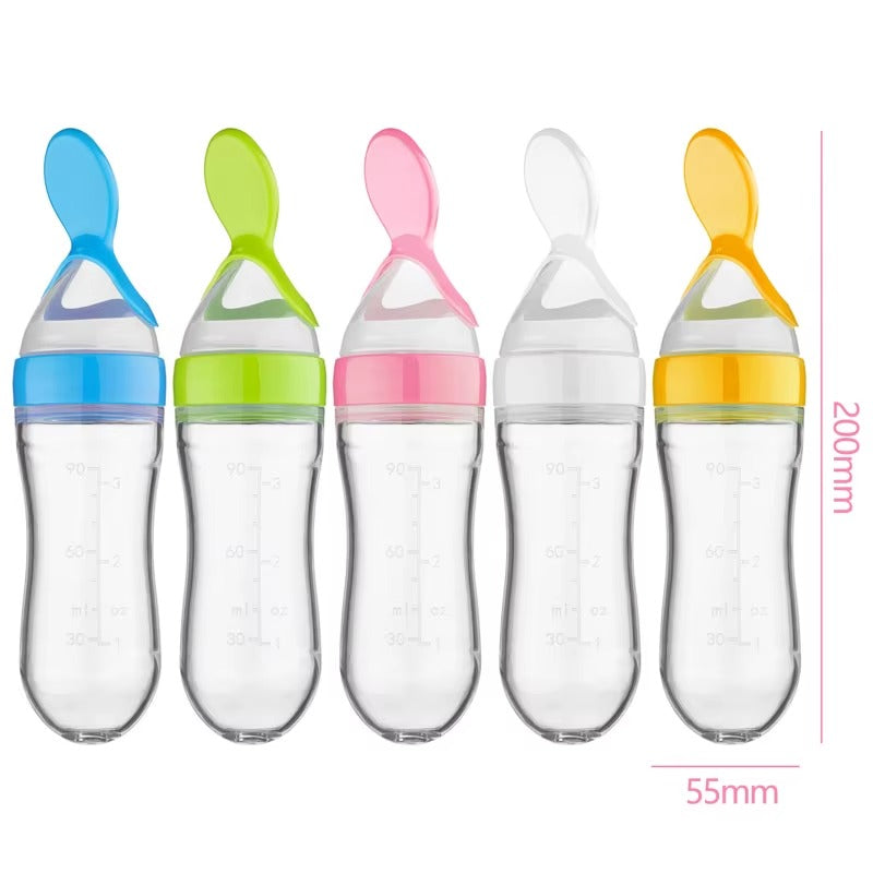 Baby Silicone Squeeze Spoon Feeder