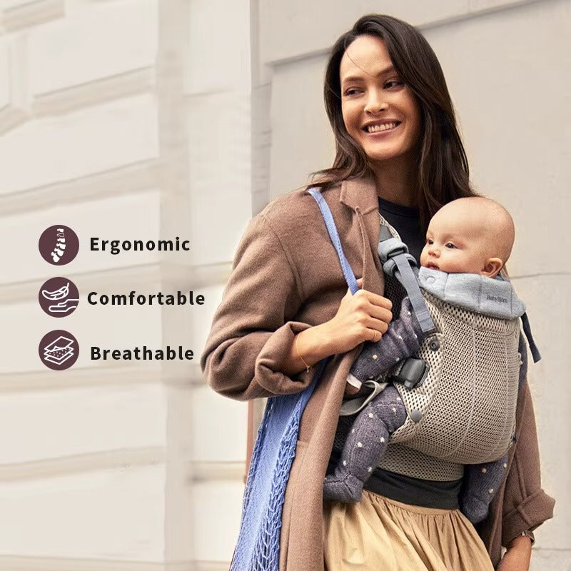 Ergonomic Baby Carrier – Breathable 3D Mesh (Newborn to Toddler)