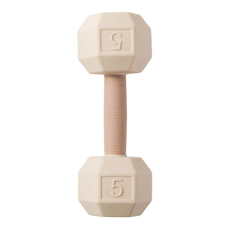 Silicone Baby Dumbbell Teether & Rattle (0–12 Months)