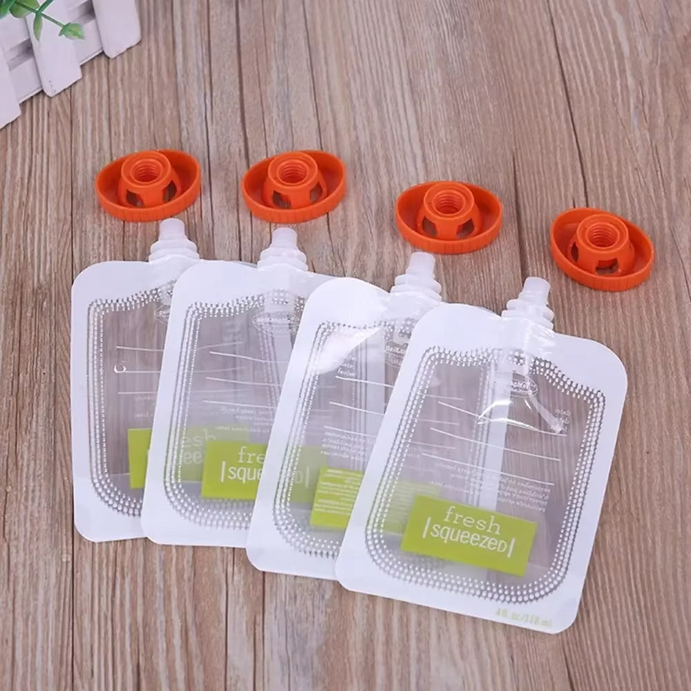 Reusable Baby Food Pouches – Set of 10