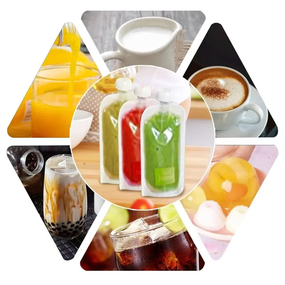 Reusable Baby Food Pouches – Set of 10