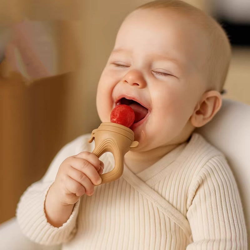 Baby Silicone Fruit Feeder & Teether (5-in-1 Set)